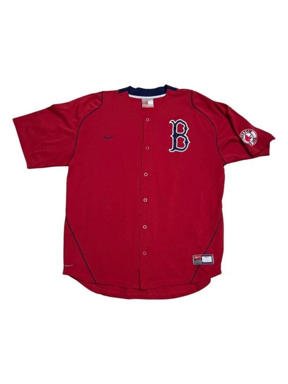 BOSTON RED SOX Vintage Y2K Red MLB Baseball NIKE Jersey Mens 2XL